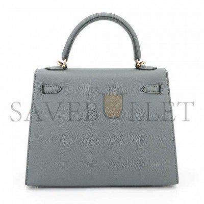 HERMÈS MASTER KELLY 25 ALMOND GREEN EPSOM GOLD BUCKLE (25*17*7cm) 